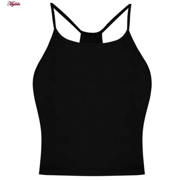 کراپ‌تاپ زنانه ماییلدا مدل پد ثابت کد 5258-241 رنگ مشکی