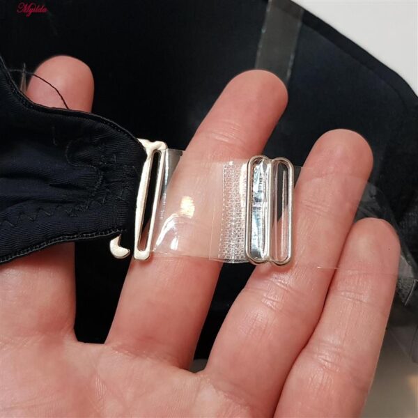 سوتین فنردار زنانه هانا مدل بند نامرئی کد 5266-94388 رنگ مشکی