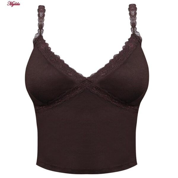 کراپ‌تاپ زنانه ماییلدا مدل 5264-709 رنگ قهوه ای