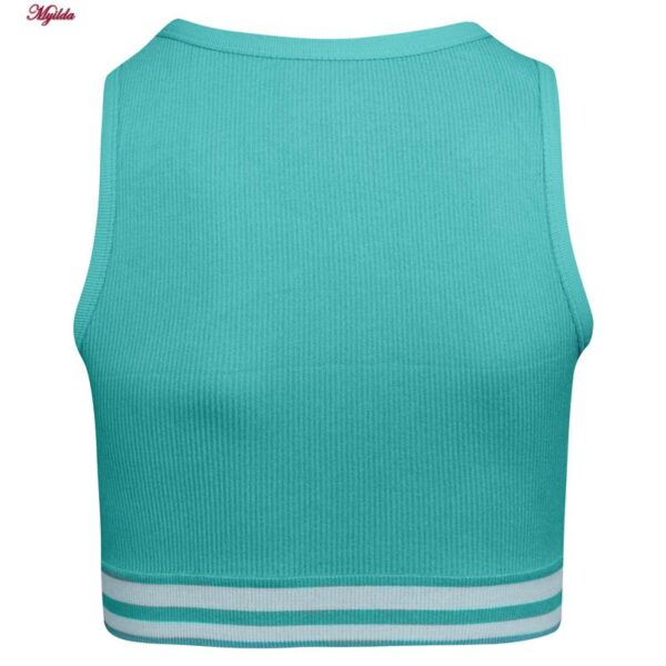 ست نیم تنه و شلوارک ورزشی زنانه ماییلدا مدل زیپ دار پشت چین دار کد 5243-8319 رنگ سبزآبی