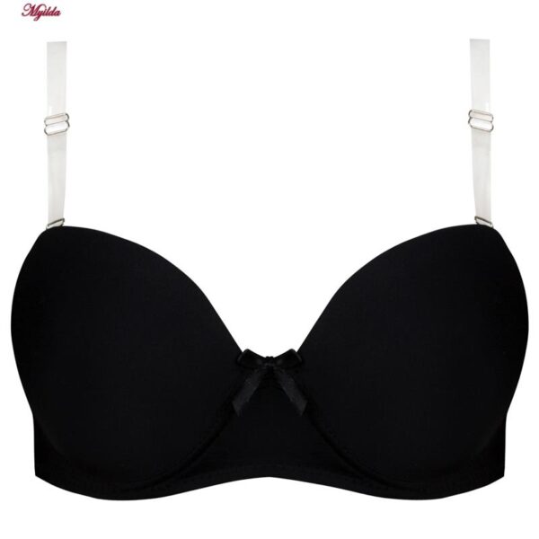 سوتین فنردار زنانه هانا مدل بند نامرئی کد 5266-94388 رنگ مشکی