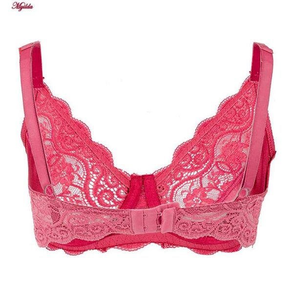 سوتین زنانه لین مدل فنردار گیپوری کد 4680-614 رنگ سرخابی