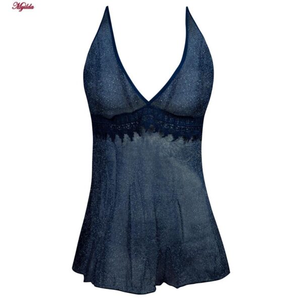 لباس خواب زنانه مدل 5244-2097 رنگ سرمه ای