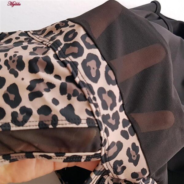 مایو زنانه رونیا مدل پلنگی کد 5027-710 رنگ مشکی