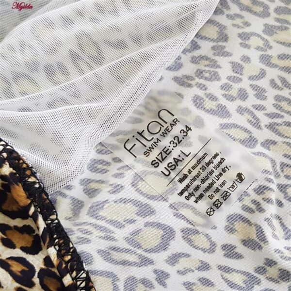 مایو زنانه فیتن فرخ زادی مدل پلنگی فنردار کد 5288-297-2