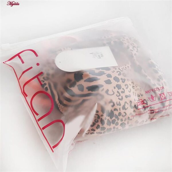 مایو زنانه فیتن فرخ زادی مدل پشت بندی پلنگی پددار کد 5289-297-1 رنگ قهوه ای