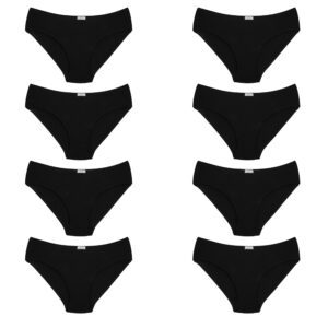 شورت زنانه برهان تن پوش مدل اسلیپ 17-03 رنگ مشکی بسته 8 عددی