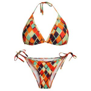 مایو دو تکه زنانه ماریلین مدل پددار لوزی کد 3686-7100 رنگ نارنجی