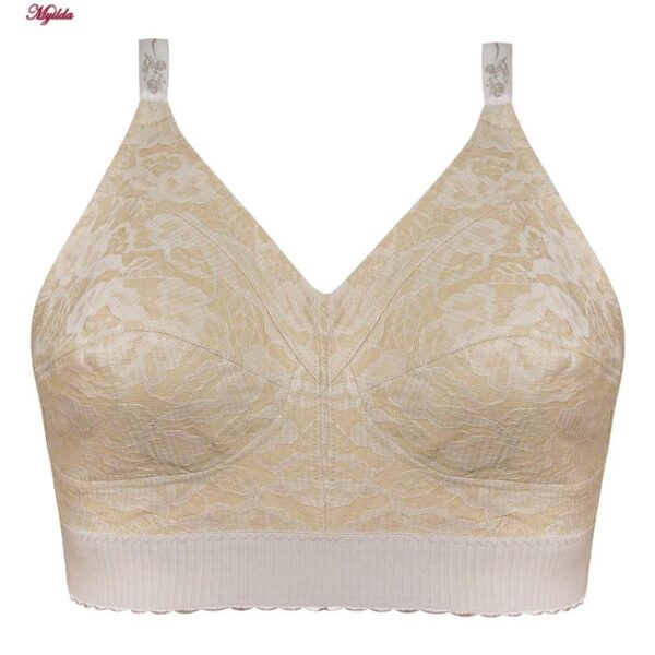 سوتین بدون فنر زنانه کارنا رز مدل کش دوبل کد 5284 رنگ کرم