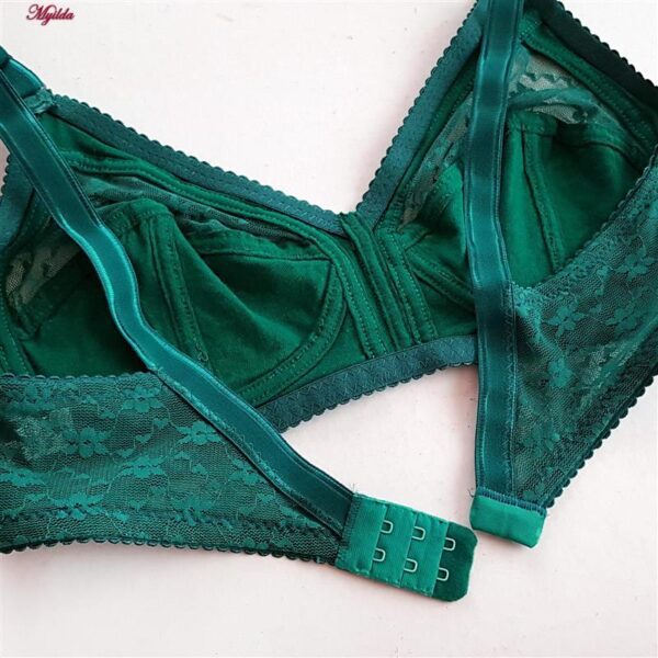 سوتین بدون فنر زنانه پانیذ کد 66500-NEW رنگ سبز کله غازی