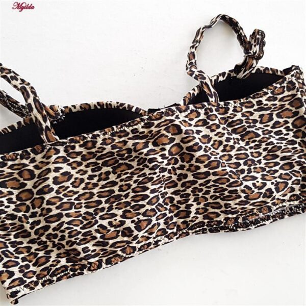 مایو زنانه فیتن فرخ زادی مدل پلنگی فنردار کد 5288-297-2