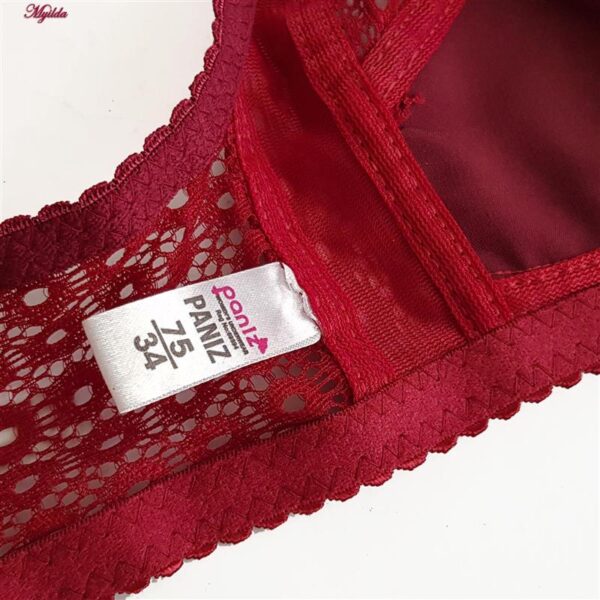 سوتین بدون فنر زنانه پانیذ کد 66500-NEW رنگ زرشکی