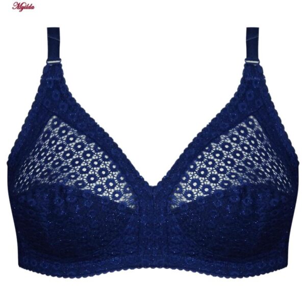 سوتین بدون فنر زنانه پانیذ کد 66500-NEW رنک سرمه ای