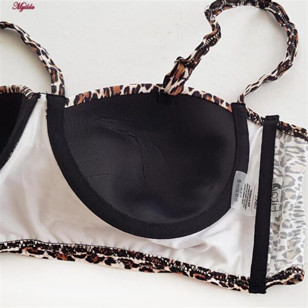 مایو زنانه فیتن فرخ زادی مدل پلنگی فنردار کد 5288-297-2