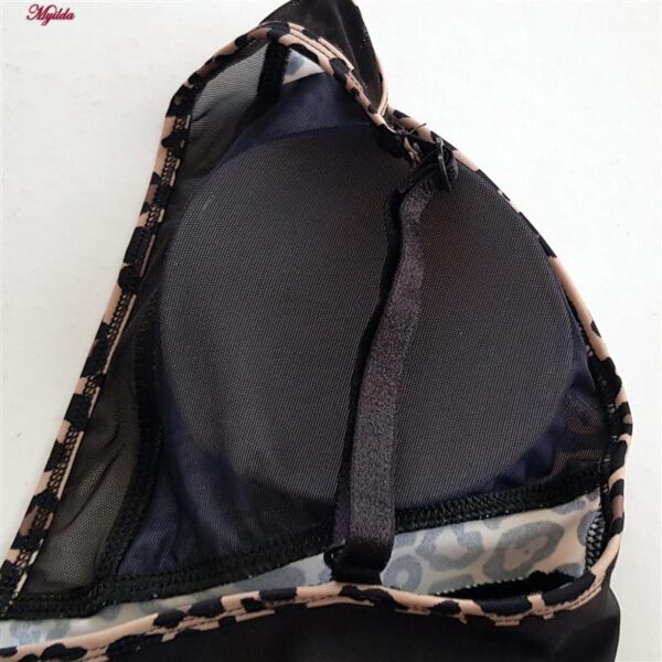 مایو زنانه رونیا مدل پلنگی کد 5027-710 رنگ مشکی