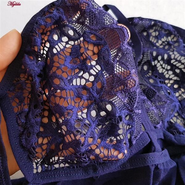 لباس خواب زنانه مدل 5241-2222 رنگ سرمه ای