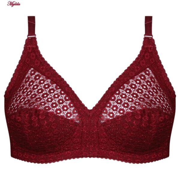 سوتین بدون فنر زنانه پانیذ کد 66500-NEW رنگ زرشکی