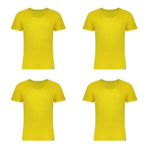 زیرپوش آستین دار مردانه برهان تن پوش مدل 5-02 بسته 4 عددی رنگ زرد