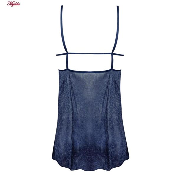 لباس خواب زنانه مدل 5244-2097 رنگ سرمه ای