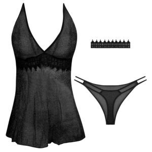 لباس خواب زنانه مدل 5244-2097 رنگ مشکی