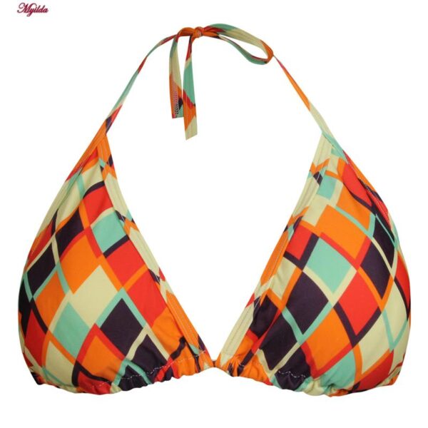 مایو دو تکه زنانه ماریلین مدل پددار لوزی کد 3686-7100 رنگ نارنجی