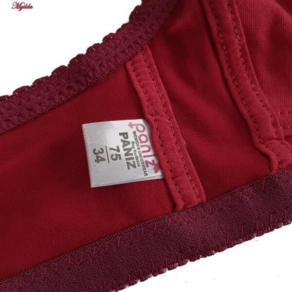 سوتین بدون فنر زنانه پانیذ کد 66321 رنگ زرشکی