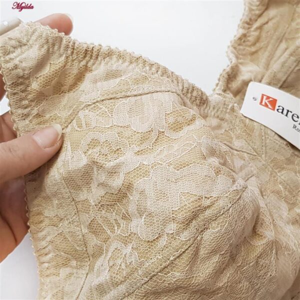 سوتین بدون فنر زنانه کارنا رز مدل کش دوبل کد 5284 رنگ کرم