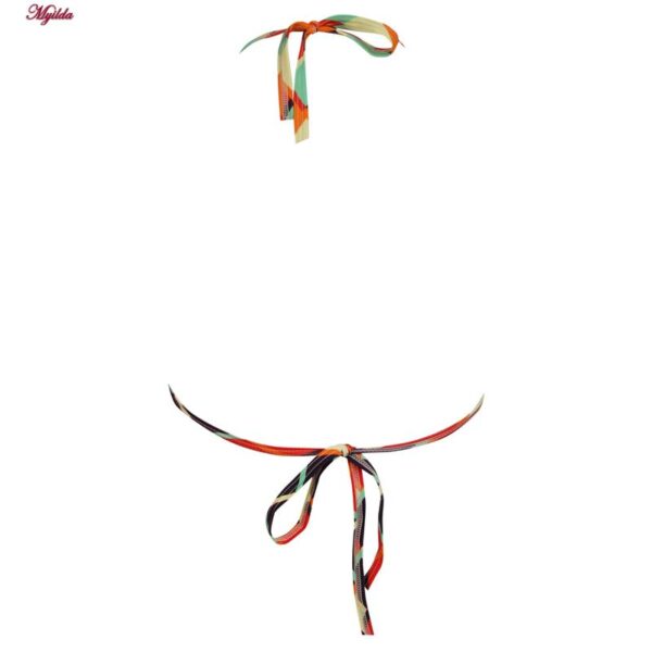 مایو دو تکه زنانه ماریلین مدل پددار لوزی کد 3686-7100 رنگ نارنجی