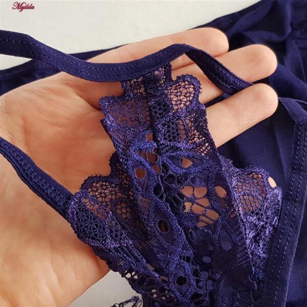 لباس خواب زنانه مدل 5241-2222 رنگ سرمه ای