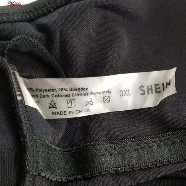 مایو زنانه شین مدل یقه دلبری گیپوری کد 5290-2011 رنگ مشکی