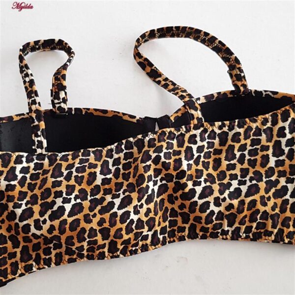 مایو دو تکه زنانه فیتن فرخ زادی مدل پلنگی فنردار کد 5288-297-1