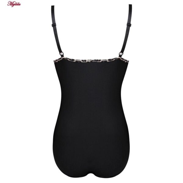 مایو زنانه رونیا مدل پلنگی کد 5027-710 رنگ مشکی