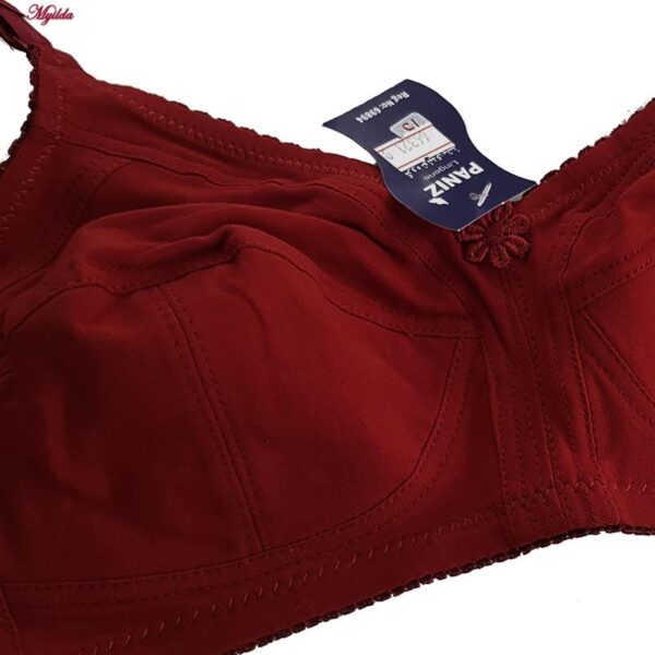 سوتین بدون فنر زنانه پانیذ کد 66321 رنگ زرشکی