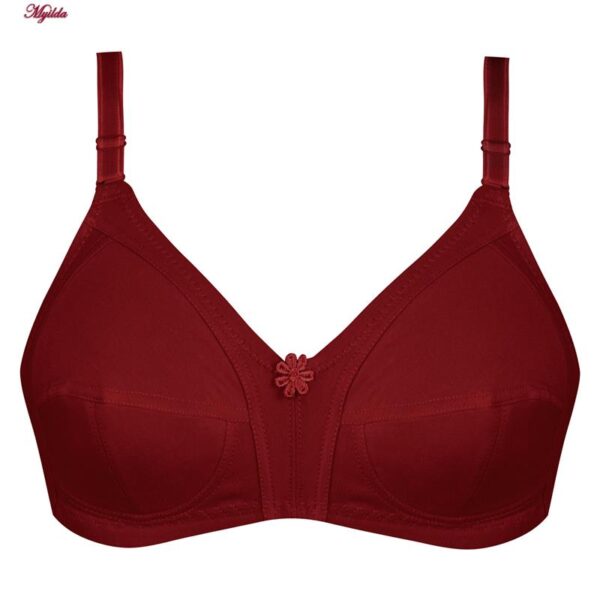 سوتین بدون فنر زنانه پانیذ کد 66321 رنگ زرشکی