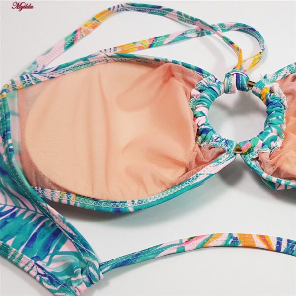 مایو زنانه ماییلدا مدل دو تکه کد 3686-981 رنگ سبزآبی