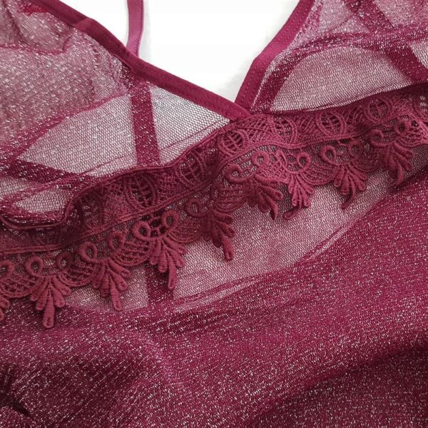 لباس خواب زنانه مدل 5244-2097 رنگ زرشکی لباس خواب زنانه مدل 5244-2097 رنگ زرشکی