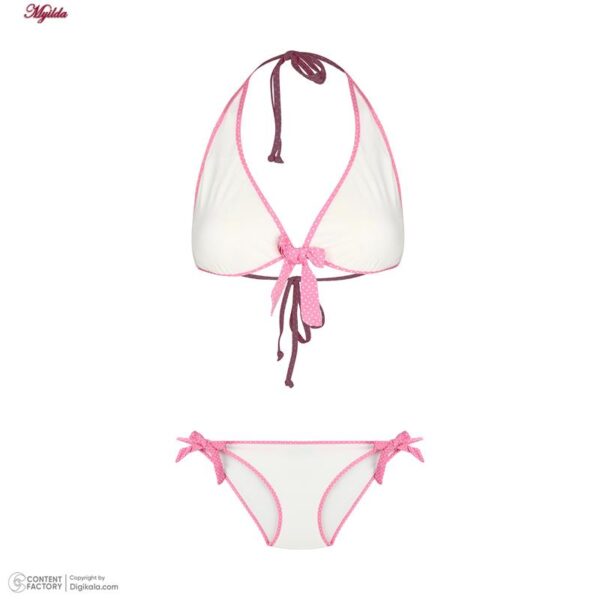 ست 2 تکه مایو دخترانه مدل 11004 رنگ سفید