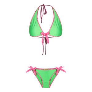 ست 2 تکه مایو دخترانه مدل 11002 رنگ سبز