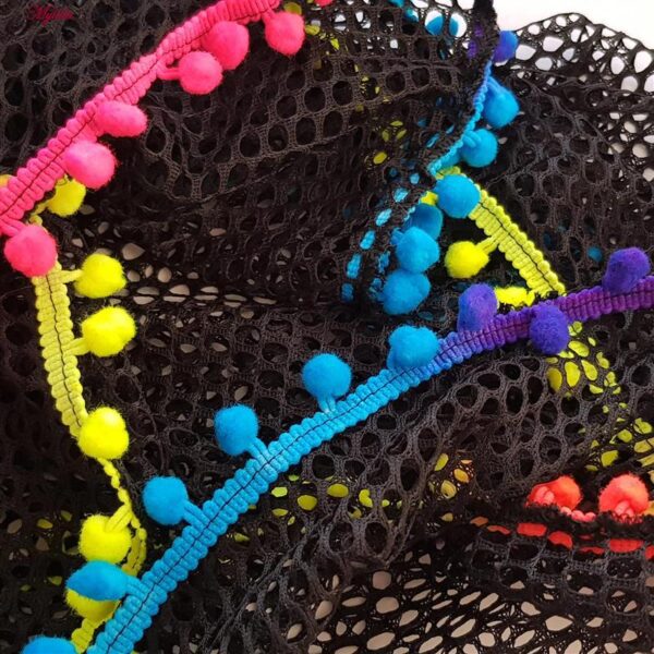 رویه مایو زنانه پاپیلون مدل زنبوری هفت رنگ کد 5275-1121 رنگ مشکی