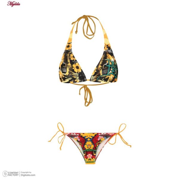 ست 2 تکه مایو دخترانه مدل 11019 رنگ زرد