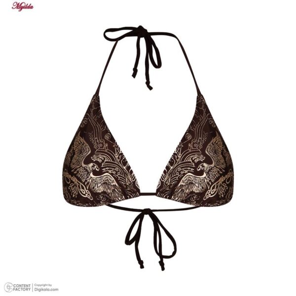 ست 2 تکه مایو دخترانه مدل 11005 رنگ قهوه‌ای