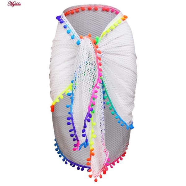 رویه مایو زنانه پاپیلون مدل زنبوری هفت رنگ کد 5275-1121 رنگ سفید