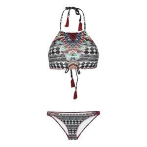 ست 2 تکه مایو دخترانه مدل 11008 رنگ مشکی