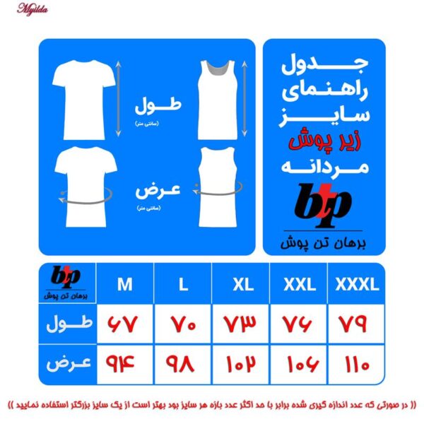 زیرپوش رکابی یقه گرد مردانه برهان تن پوش مدل 1003-3 بسته دو عددی