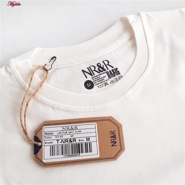 تی‌شرت آستین کوتاه مردانه مدل پنبه ای کد5317-T-NR&R رنگ سفید