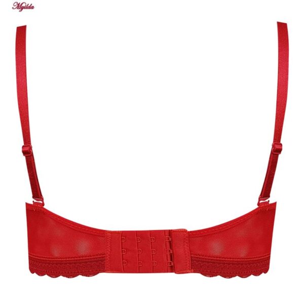 ست شورت و سوتین زنانه ماییلدا مدل پاپیون بدون فنر کاپ اسفنجی کد 5300-A881 رنگ قرمز