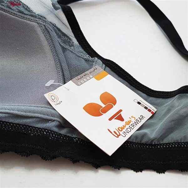 ست شورت و سوتین زنانه ماییلدا مدل پاپیون بدون فنر کاپ اسفنجی کد 5300-A881 رنگ طوسی