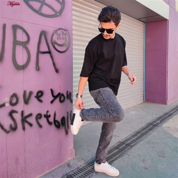 تی شرت آستین کوتاه مردانه مدل مشکی