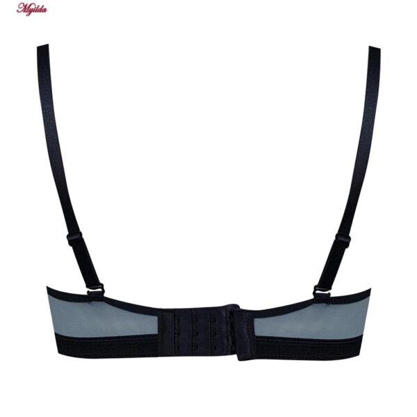 ست شورت و سوتین زنانه ماییلدا مدل پاپیون بدون فنر کاپ اسفنجی کد 5300-A881 رنگ طوسی