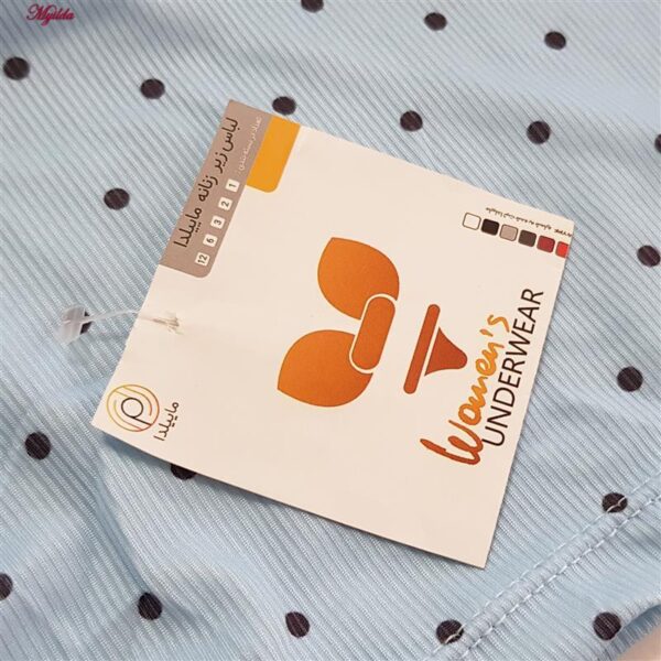 کراپ‌تاپ زنانه ماییلدا مدل پددار خال خالی کد 5301 -6853 رنگ آبی